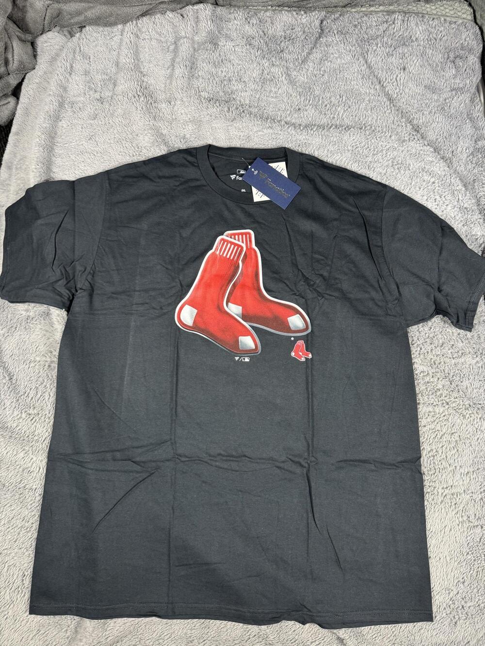 Boston Red Sox Shirt Mens 2XL Gray MLB Baseball Fanatics Logo Graphic Tee